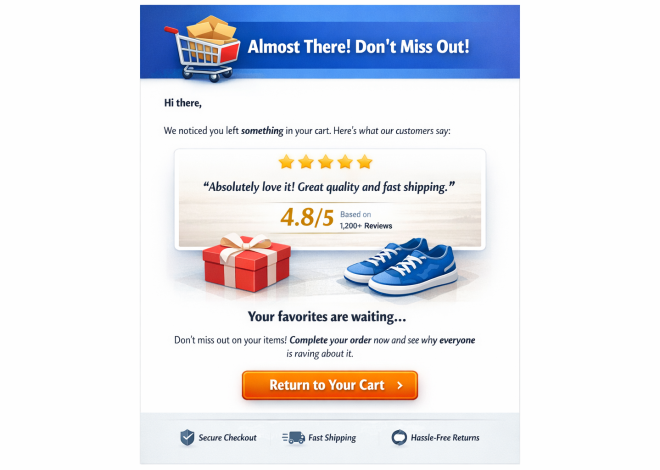 Abandoned Cart Email Social Proof Template (B)