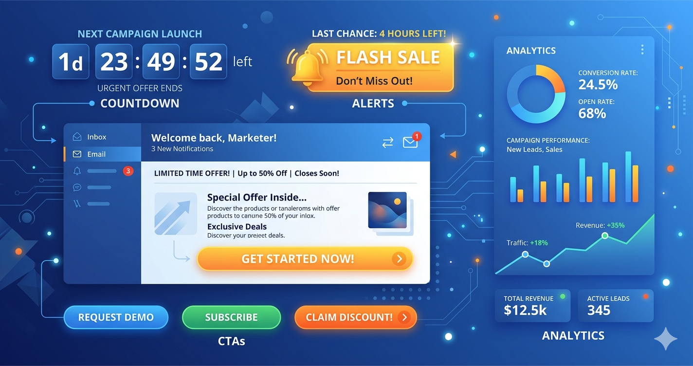 Webinar invitation email (version B) with agenda bullets